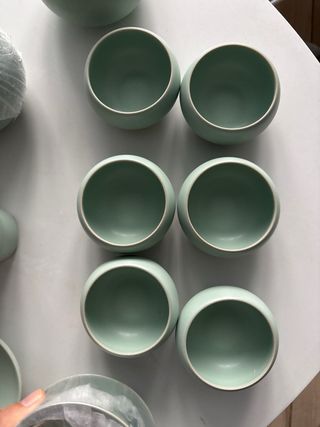 Juego de té asiático de porcelana