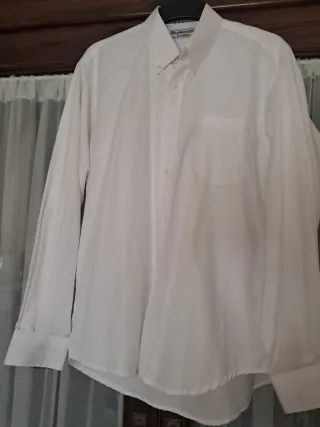 Camisa Burberry Blanca Talla L Hombre