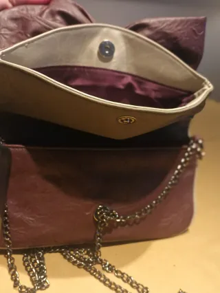 Bolso Mango lazo morado y gris