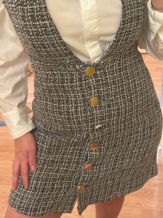 Vestido Tweed Shein Talla S