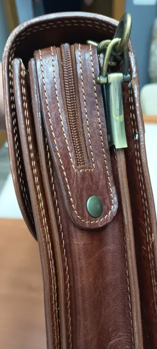 Bolso Ejecutivo CHIARUGI Italiano Piel Marrón