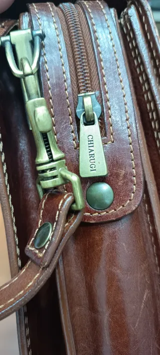 Bolso Ejecutivo CHIARUGI Italiano Piel Marrón