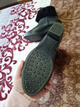 Botines negros mujer con pelo