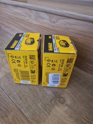 2 Baterías DeWalt 18V 5Ah XR DCB184