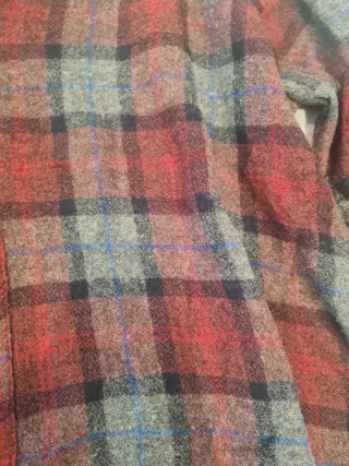 Camisa ZARA a cuadros roja y gris