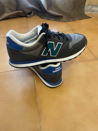 New Balance 500 Gris y Azul