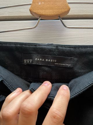 Pantalón Zara Negro Mujer