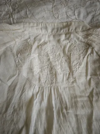 Blusa Massimo Dutti Algodón Blanca