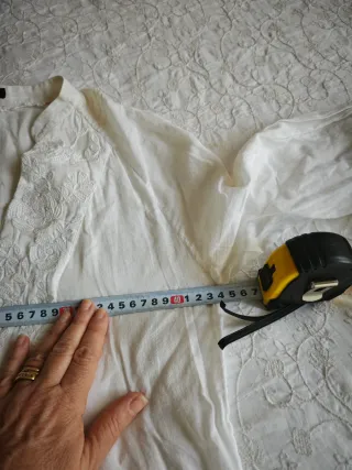 Blusa Massimo Dutti Algodón Blanca