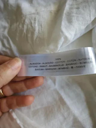 Blusa Massimo Dutti Algodón Blanca