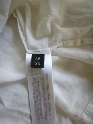 Blusa Massimo Dutti Algodón Blanca