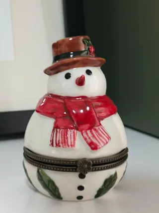 Cajita Muñeco Nieve Villeroy & Boch Porcelana