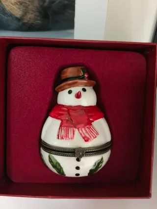 Cajita Muñeco Nieve Villeroy & Boch Porcelana