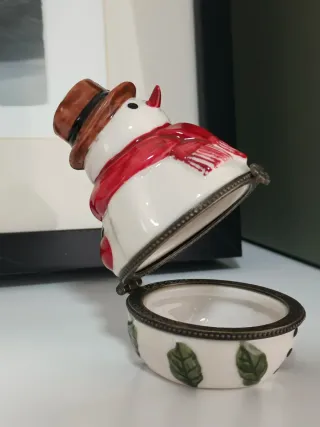 Cajita Muñeco Nieve Villeroy & Boch Porcelana