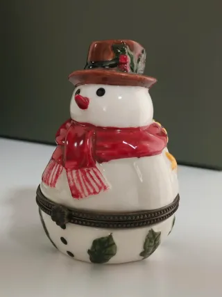 Cajita Muñeco Nieve Villeroy & Boch Porcelana