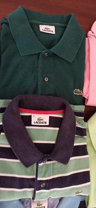 Lote 7 Polos Lacoste talla 6 y 7, regalo Gris