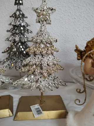 Árbol de Navidad Decorativo Dorado y Plateado