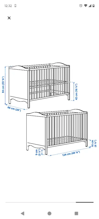 Cuna Ikea Henvik Blanca