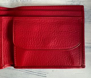 Cartera de piel roja Rolex