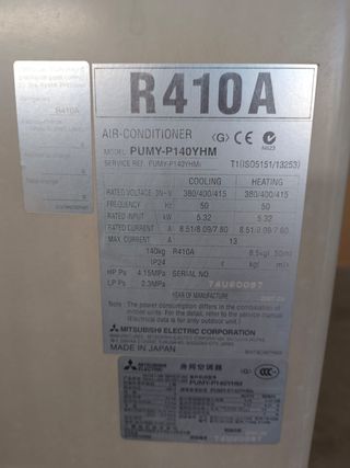 Aire acondicionado 10.000 frigorias Mitsubishi,