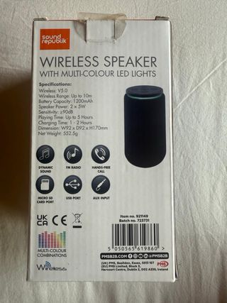 Altavoz Bluetooth SoundRepublik Multicolor