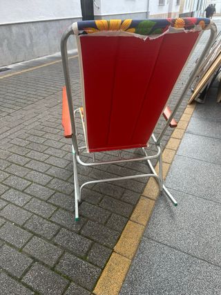 Mecedora plegable floral