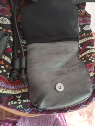 Mochila étnica negra y multicolor