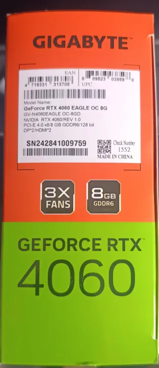 Gigabyte RTX 4060 EAGLE OC 8GB GDDR6