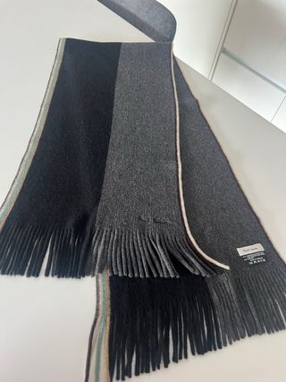 Bufanda Paul Smith Lana Unisex Negra Gris