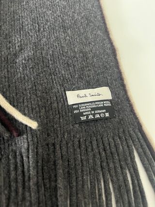 Bufanda Paul Smith Lana Unisex Negra Gris