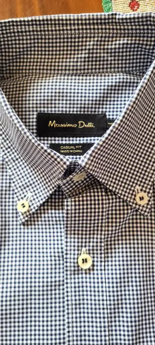 Camisa Massimo Dutti cuadros azul hombre