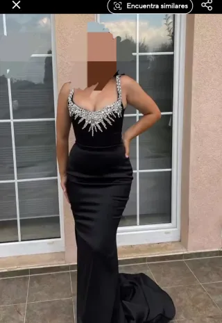 Vestido Negro Largo Fiesta Bodas