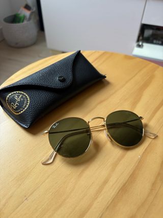 Ray-Ban RB3447 Gafas de Sol Redondas Metal Doradas