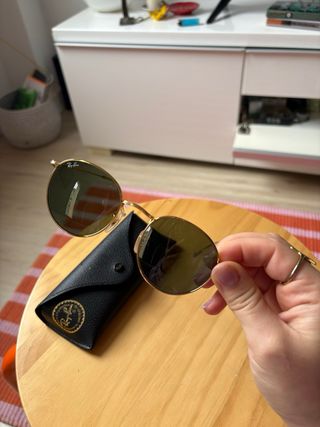 Ray-Ban RB3447 Gafas de Sol Redondas Metal Doradas