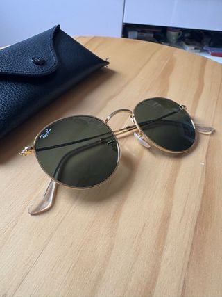 Ray-Ban RB3447 Gafas de Sol Redondas Metal Doradas