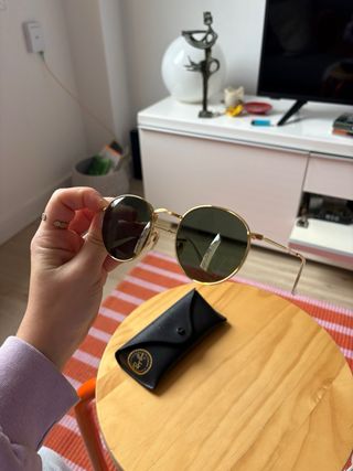 Ray-Ban RB3447 Gafas de Sol Redondas Metal Doradas