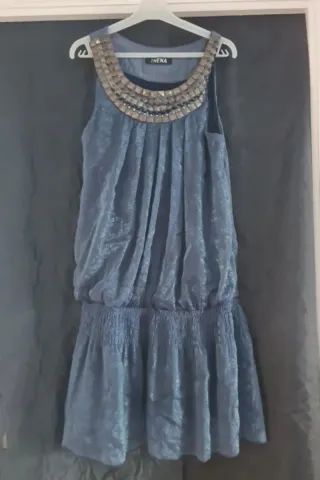 "Vestido"/top THENA azul talla única