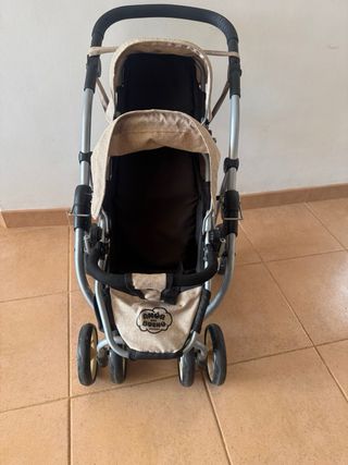 Cochecito de juguete doble para bebés y muñecas