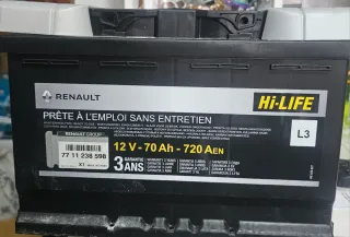 Batería Coche Renault 12V 70Ah 720A L3