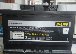 Batería Coche Renault 12V 70Ah 720A L3