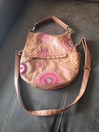 Bolso Desigual Marrón y Rosa