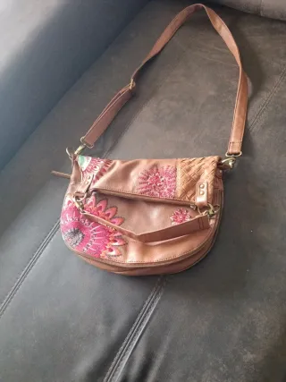 Bolso Desigual Marrón y Rosa
