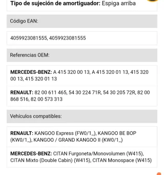 Amortiguador nuevo Sachs 315297 + otro de regalo