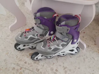 Patines Oxelo Morados Talla Ajustable 35/38.