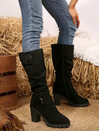 Botas altas tacón negras