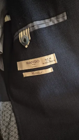 Americana hombre azul/gris