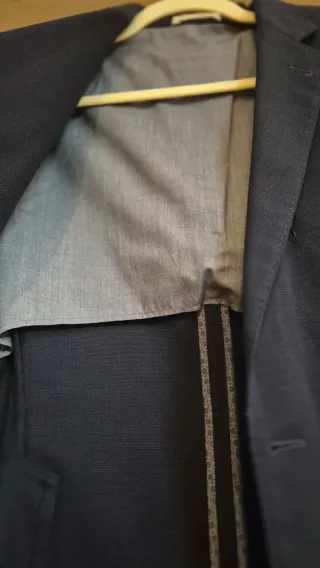 Americana hombre azul/gris