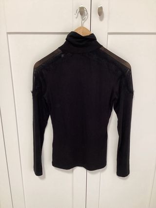 Camiseta Morgan cuello alto negra Talla XS