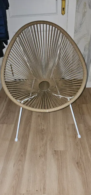 Sillón Acapulco Beige y Blanco