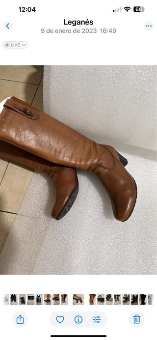 Botas de cuero marrón
